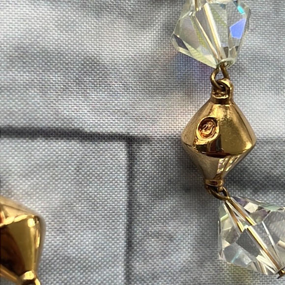 Swarovski Vintage aurora Borealis dangling Clip on earrings - Picture 2 of 5